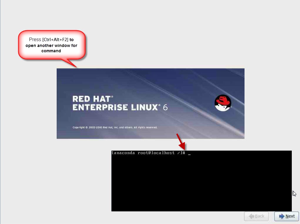 Waiting for installation process to load bundle drivers and press [Ctrl+Alt+F2] to open another window for command.