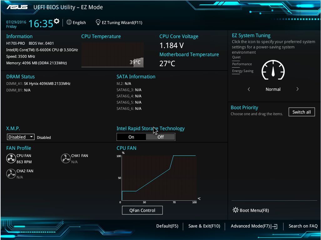 bios de acceso de placa base asus