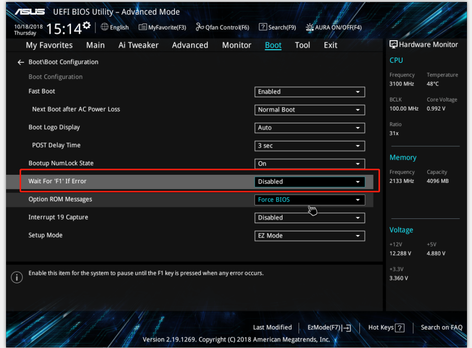 BIOS press f2 to load default values and continue - Placas-mãe