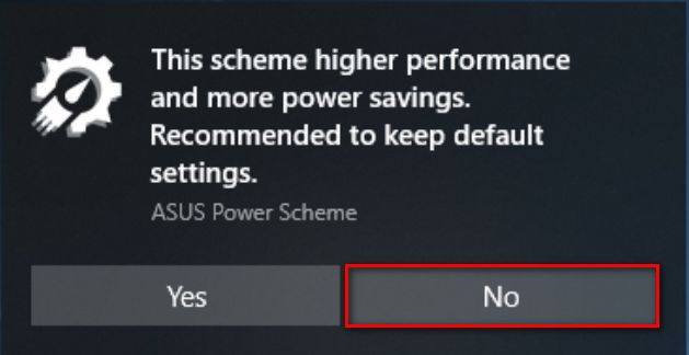 Asus power scheme что это