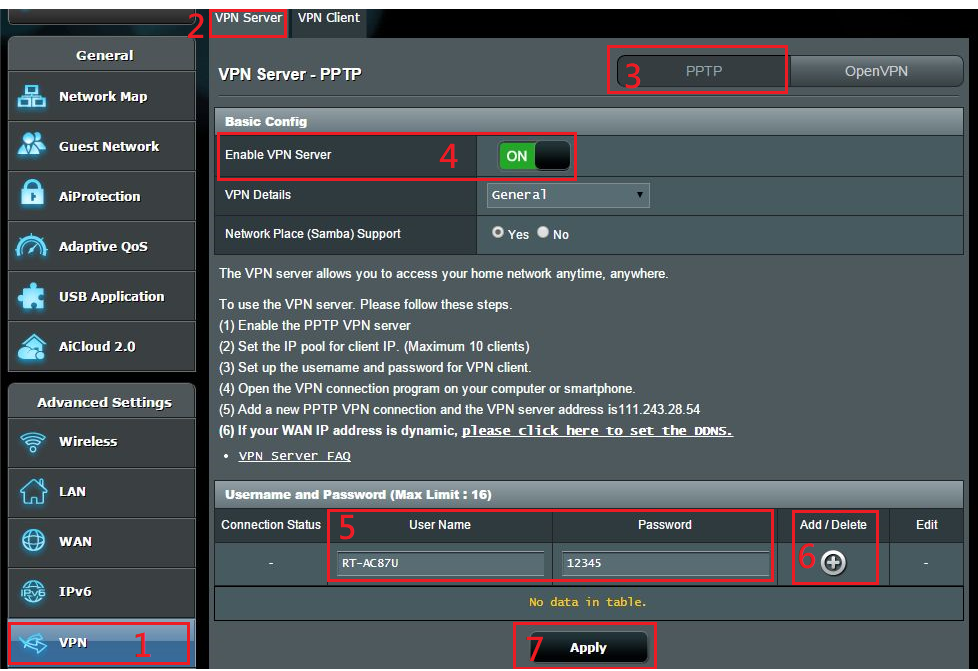  VPN How To Set Up A VPN Server On ASUS Router PPTP Official 