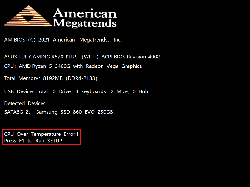 Motherboard] Troubleshooting-An error “CPU Over Temperature Error