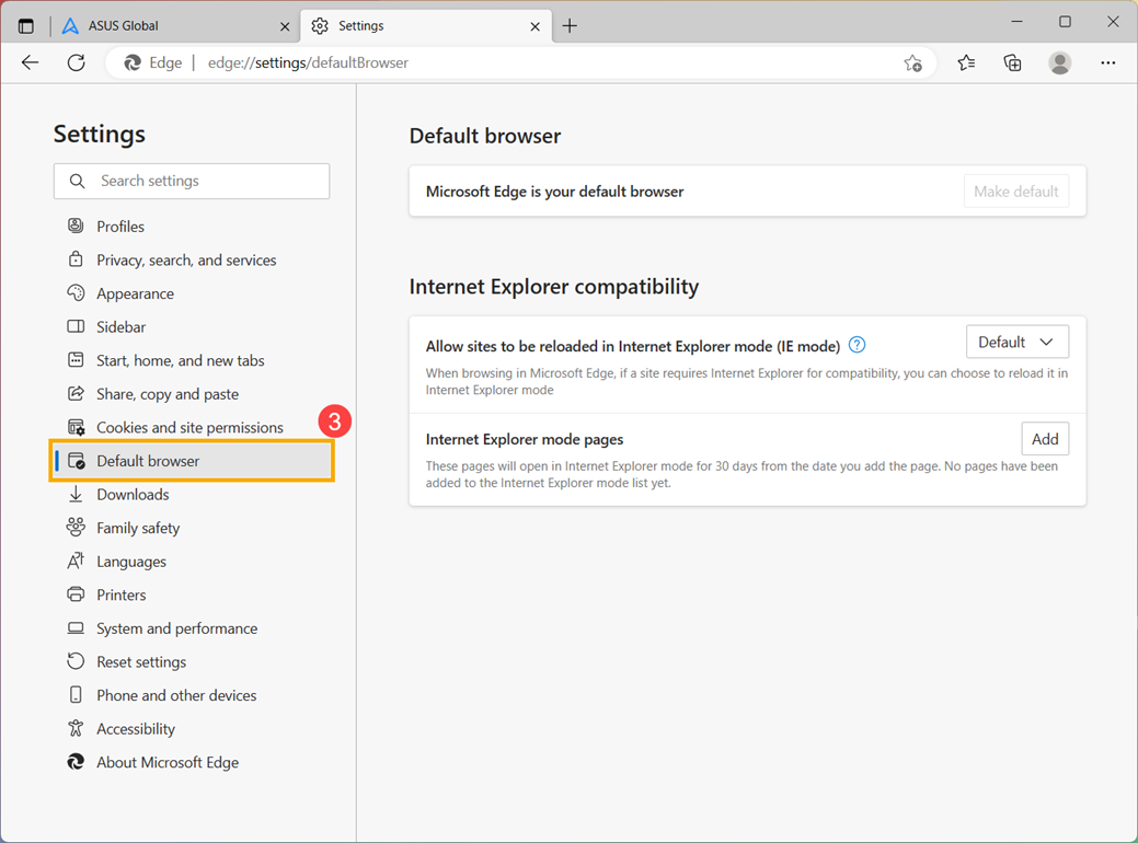 Vertrappen Ga terug Mona Lisa Windows 11/10] How to enable/disable Internet Explorer mode in Microsoft  Edge | Official Support | ASUS USA