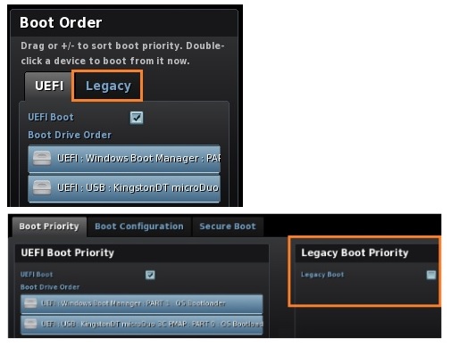 Boot Order & Boot Priority