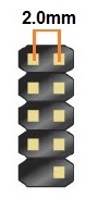 Black USB header dual